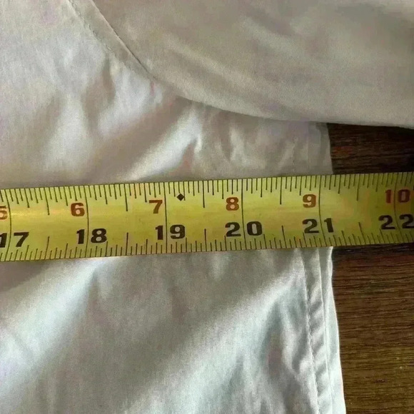 M.M. Lafleur Collarless 1/2 Button Up Tunic Long Sleeve Mandarin Collar - Picture 11 of 13